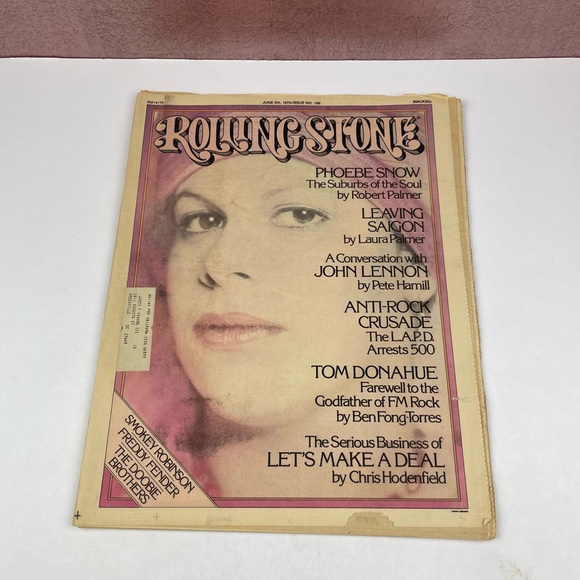 Vintage Rolling Stone Magazine Phoebe Snow John Lennon June 5, 1975 Music Art - Picture 1 of 5